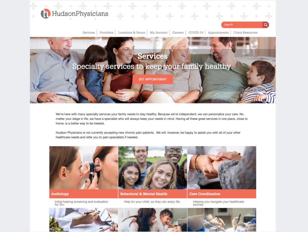 new website for hudson physicians