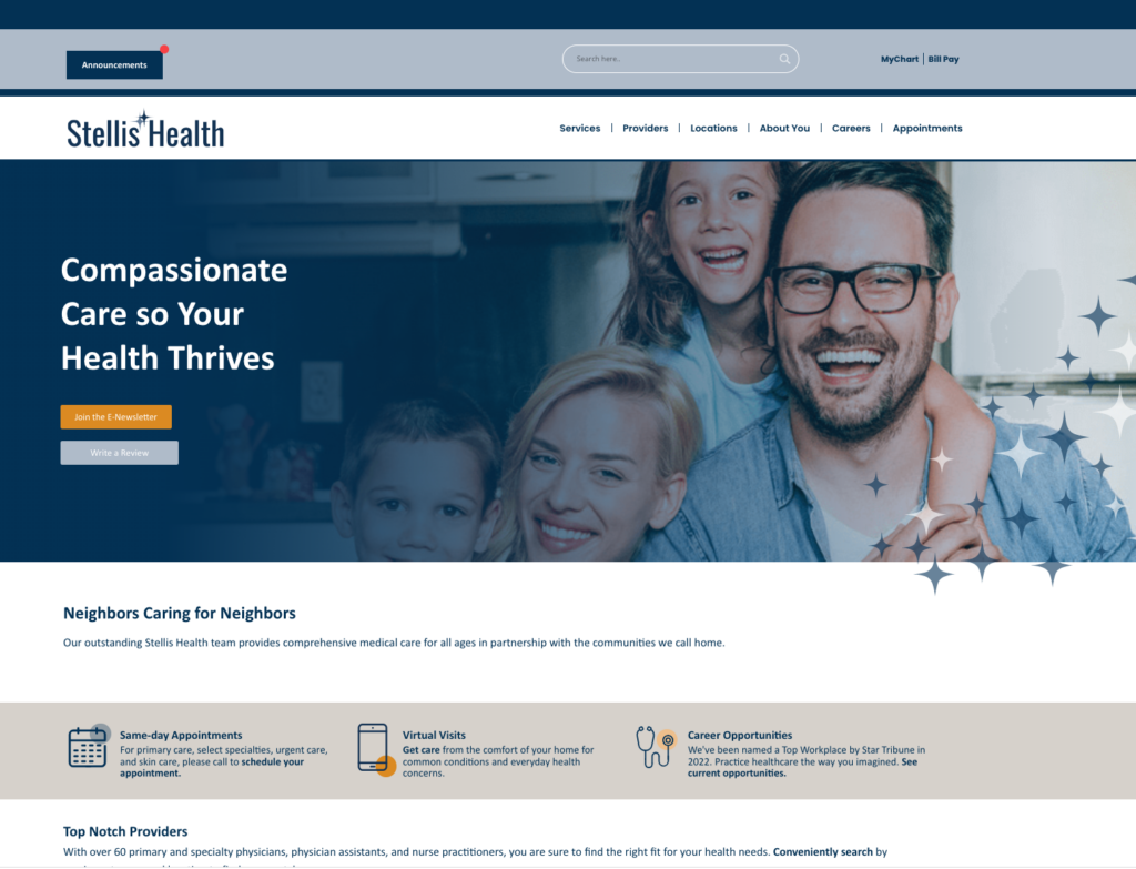 new website for stellis health