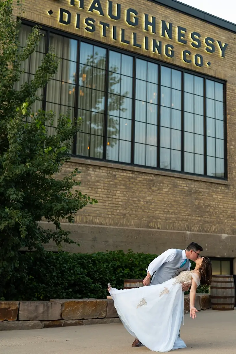 Shelly and her husband on their wedding day