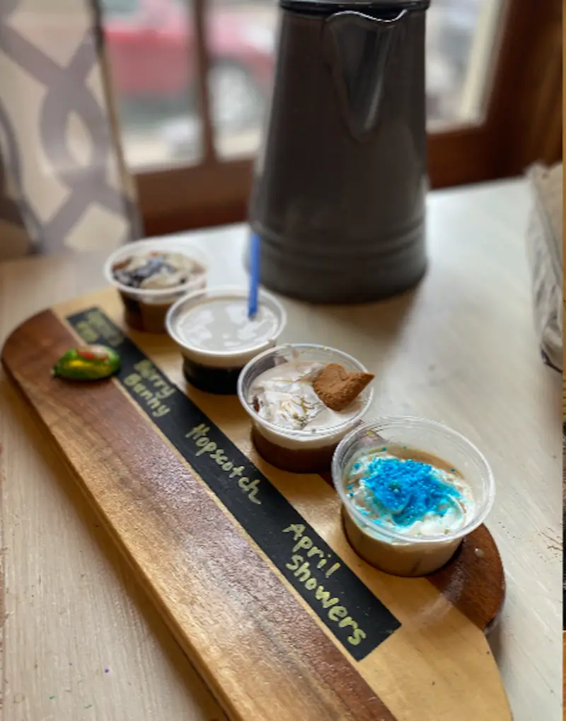 A coffee flight